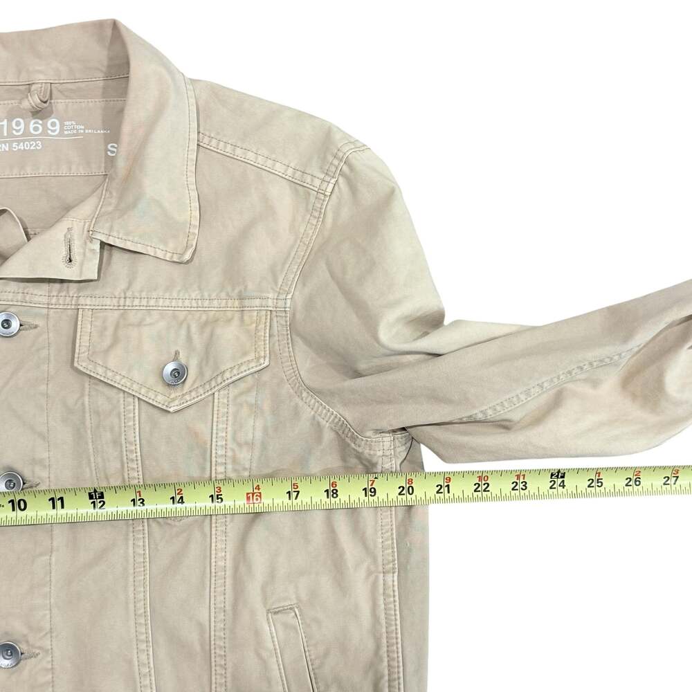 Gap 1969 Heritage Canvas Denim Trucker Jacket Tan/Beige Mens Small - Picture 4 of 5